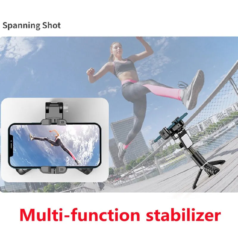 360 Rotation Following Shooting Mode Gimbal Stabilizer Selfie Stick Tripod Gimbal For iPhone Phone Smartphone Live Photography