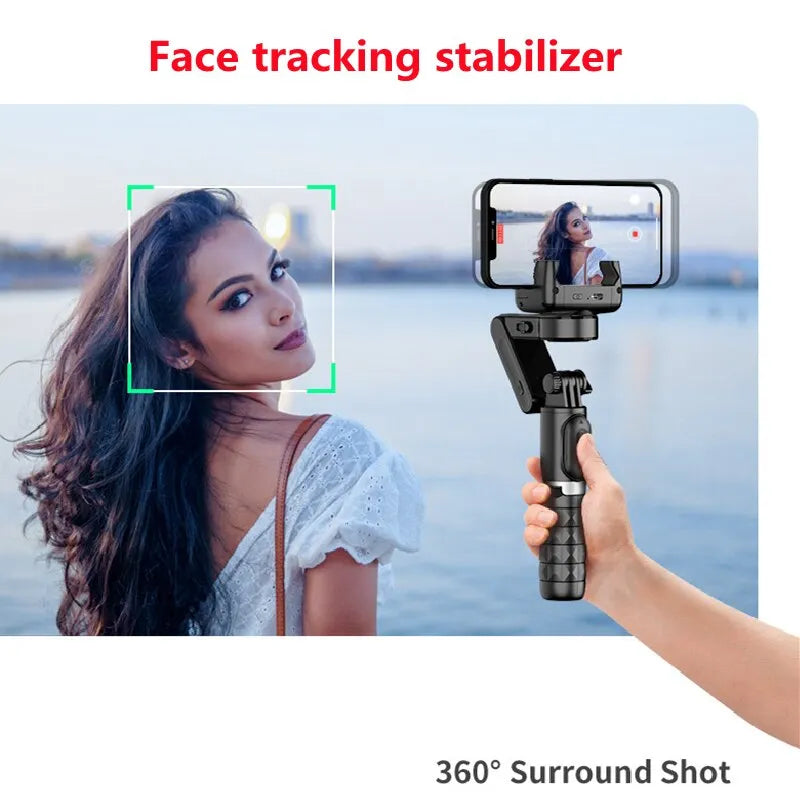 360 Rotation Following Shooting Mode Gimbal Stabilizer Selfie Stick Tripod Gimbal For iPhone Phone Smartphone Live Photography