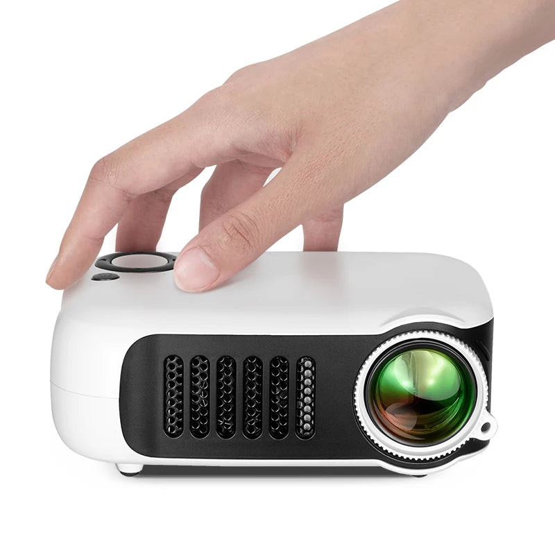 A2000 Mini Home Cinema Projector, 3D LED Video Projector, Laser Beamer for 4K 1080P via HD Port, Smart TV Box, New